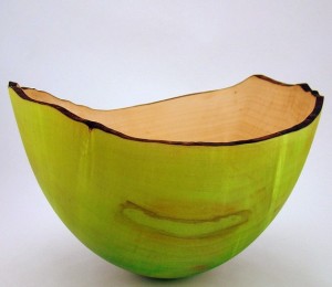 green turned box elder wooden bowl by makye77 on etsy